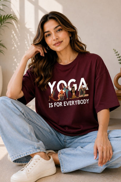 Yoga is for everybody Unisex Oversized Tee - photo 2