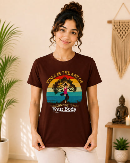 Yoga is the art of listening to your body Unisex Classic T-Shirt