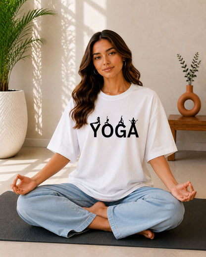 Yoga Unisex Oversized Tee - front view