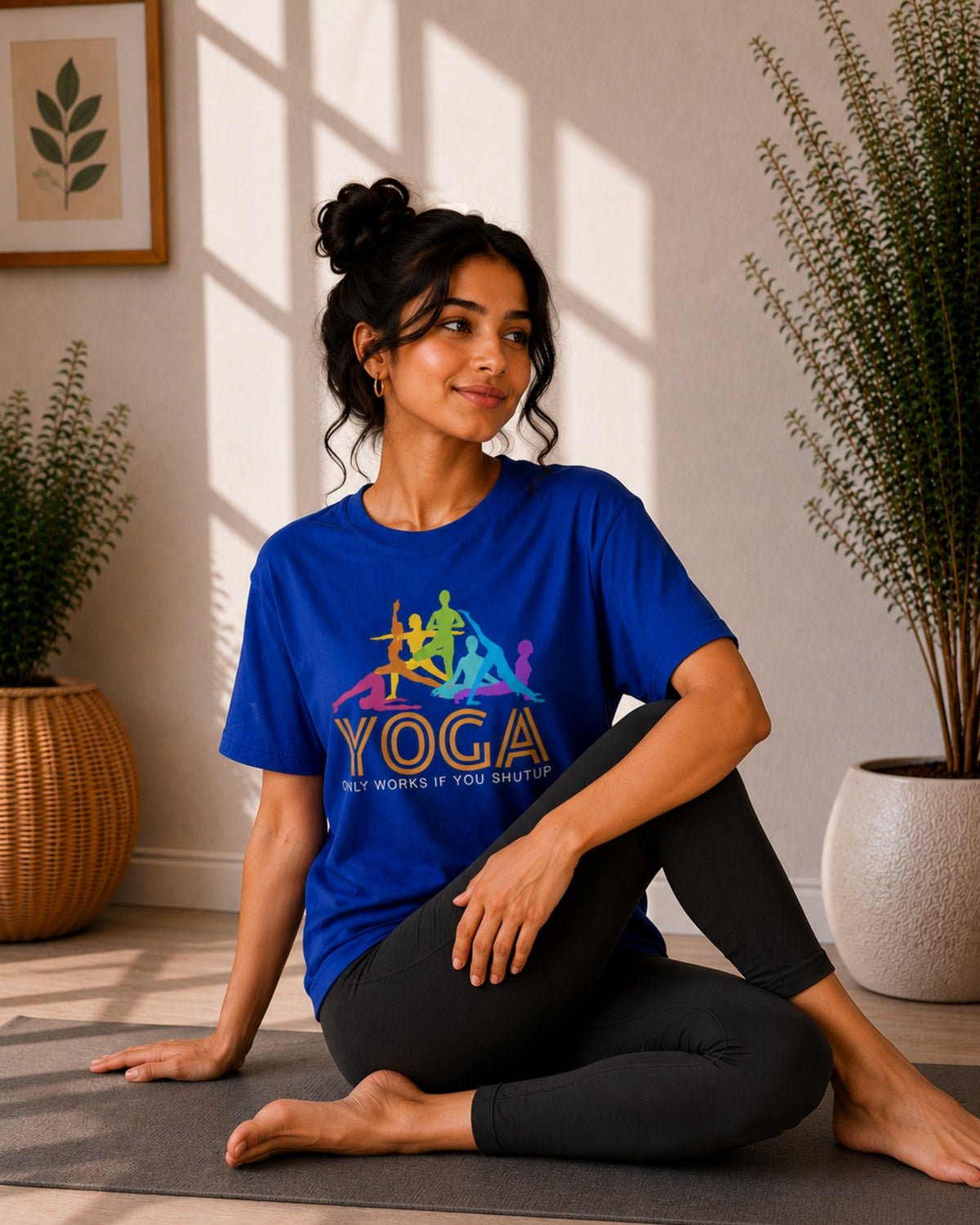 Yoga Only Works If You Shutup Unisex Classic Crew T-Shirt - photo 5