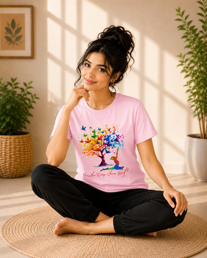 Breathe Deep Shine Bright Unisex Classic T-Shirt - photo 3