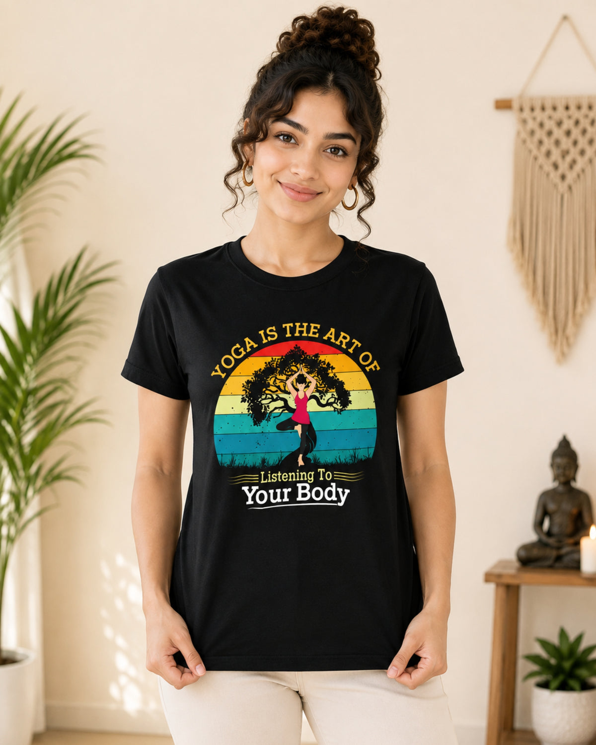 Yoga is the art of listening to your body Unisex Classic T-Shirt - photo 8