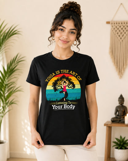 Yoga is the art of listening to your body Unisex Classic T-Shirt - photo 8